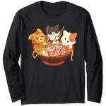 T-shirts noirs à motif chats Taille S look Kawaii 
