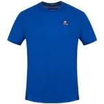 T-shirts Le Coq sportif bleus tressés en lycra à manches courtes à manches courtes Taille XXL look sportif pour homme 