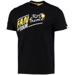 T-shirts col rond noirs en coton Le Tour de France lavable en machine à manches courtes à col rond Taille L pour homme en promo 