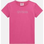 T-shirts Guess rose fushia en coton mélangé à strass enfant Taille 16 ans classiques 