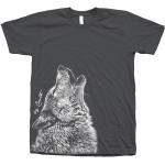 T-shirts à imprimés à imprimé animal en coton à motif loups à manches courtes à col rond Taille XXL pour homme 
