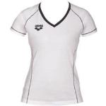 T shirt manches courtes arena team line blanc femme