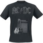T-shirts noirs en coton à manches courtes AC/DC à manches courtes à col rond Taille S look Rock 