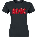 T-shirts noirs en coton à manches courtes AC/DC à manches courtes à col rond Taille XXL pour femme 