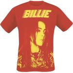 T-shirts rouges en coton à manches courtes Billie Eilish à manches courtes à col rond Taille M 