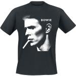 T-shirts noirs en coton à manches courtes David Bowie à manches courtes à col rond Taille XXL 