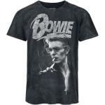 T-shirts noirs en coton à manches courtes David Bowie à manches courtes à col rond Taille XXL 