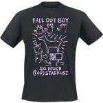 T-Shirt Manches courtes de Fall Out Boy - Pink Dog So Much Stardust - S à L - pour Homme - noir