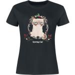 T-Shirt Manches courtes de Grumpy Cat - Grumpy Christmas - M à XXL - pour Femme - noir
