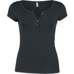 T-shirts Hailys noirs en viscose à manches courtes à manches courtes à col rond Taille M look streetwear pour femme 