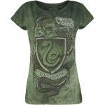 T-shirts verts en coton à motif serpents à manches courtes Harry Potter Harry à manches courtes à col rond Taille XXL pour femme 
