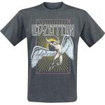 T-shirts gris foncé à manches courtes Led Zeppelin à manches courtes à col rond Taille XXL 