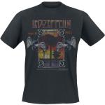 T-shirts noirs en coton à manches courtes Led Zeppelin à manches mi-longues à col rond Taille XXL 