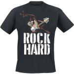 T-Shirt Manches courtes de Looney Tunes - Taz - Rock Hard - M à XL - pour Homme - noir