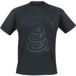 T-shirts noirs en coton à manches courtes Metallica à manches courtes à col rond Taille XXL pour homme 