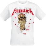 T-shirts blancs en coton à manches courtes Metallica à manches courtes à col rond Taille 3 XL 