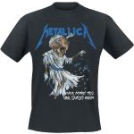 T-shirts noirs en coton à manches courtes Metallica à manches mi-longues à col rond Taille 3 XL 