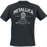 T-shirts noirs en coton à manches courtes Metallica à manches courtes à col rond Taille 5 XL pour homme 