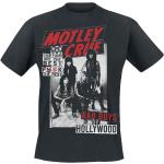 T-shirts noirs en coton à manches courtes Mötley Crüe à manches courtes à col rond Taille XXL look Punk pour homme 