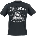 T-shirts noirs en coton à manches courtes Mötley Crüe à manches courtes à col rond Taille XXL 