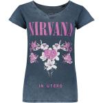 T-shirts en coton à motif fleurs à manches courtes Nirvana à manches courtes Taille XXL pour femme 