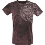 T-Shirt Manches courtes de Outer Vision - Burned Magic - S à 4XL - pour Homme - bordeaux