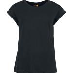 T-shirts Ragwear noirs en modal à manches courtes éco-responsable à manches courtes à col rond Taille XS look streetwear pour femme 