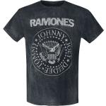 T-shirts noirs en coton à manches courtes Ramones à manches courtes à col rond Taille L 