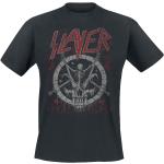 T-shirts noirs en coton à manches courtes Slayer à manches courtes à col rond Taille M 