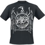 T-shirts noirs en coton à manches courtes Slayer à manches courtes à col rond Taille XXL 