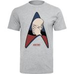 T-shirts gris en coton à manches courtes Meme / Theme Jean-Luc Picard à manches courtes à col rond Taille XXL 