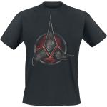T-shirts noirs en coton à manches courtes Star Trek Klingons à manches courtes à col rond Taille XXL 