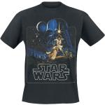 T-shirts noirs en coton à manches courtes Star Wars Un nouvel espoir à manches courtes à col rond Taille XXL 