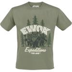 T-Shirt Manches courtes de Star Wars - Ewok Expeditions - M à XXL - pour Homme - vert