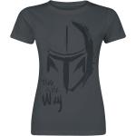 T-shirts gris à manches courtes Star Wars The Mandalorian à manches courtes à col rond Taille XXL pour femme 