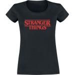 T-shirts noirs en coton à manches courtes Stranger Things à manches courtes à col rond Taille XXL classiques pour femme 