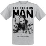 T-Shirt Manches courtes de The Big Lebowski - Life Goes On Man - S à XXL - pour Homme - gris chiné