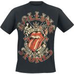 T-shirts noirs en coton à manches courtes Rolling Stones à manches courtes à col rond Taille 3 XL 