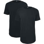 T-shirts Urban Classics noirs en coton à manches courtes à manches courtes à col rond en lot de 2 Taille XS look streetwear 