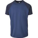 T-shirts Urban Classics bleues foncé en coton à manches courtes à manches courtes à col rond Taille XXL look streetwear 