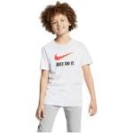 T-shirts à manches courtes Nike Sportswear blancs en coton enfant lavable en machine look sportif en promo 