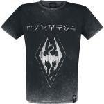 T-Shirt Manches courtes Gaming de The Elder Scrolls - The Elder Scrolls V - Skyrim - Logo Dovahkiin - S à XXL - pour Homme - noir