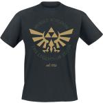 T-shirts noirs en coton à manches courtes The Legend of Zelda à manches courtes à col rond Taille XXL 