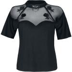T-Shirt Manches courtes Gothic de Jawbreaker - Haut Mesh Rose Garden - S à XXL - pour Femme - noir