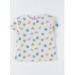 T-shirts à manches courtes Noukies multicolores en jersey à motif fraise Taille 3 ans pour fille en promo de la boutique en ligne Vertbaudet.fr 