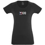 T-shirts Millet noirs en coton à manches courtes bio éco-responsable à manches courtes à col rond Taille XS pour femme en promo 