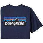 T-shirts Patagonia bleu canard à manches courtes éco-responsable à manches courtes Taille S pour homme 