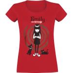 T-Shirt Manches courtes Rockabilly de Emily The Strange - Spirale - M - pour Femme - rouge