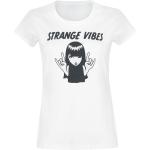 T-Shirt Manches courtes Rockabilly de Emily The Strange - Strange Vibes - M - pour Femme - blanc
