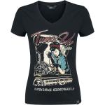 T-Shirt Manches courtes Rockabilly de Queen Kerosin - Tune Up - M à XXL - pour Femme - noir